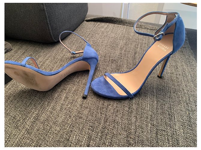 Sandali Stuart Weitzman Nudist in scamosciato blu - vista 3
