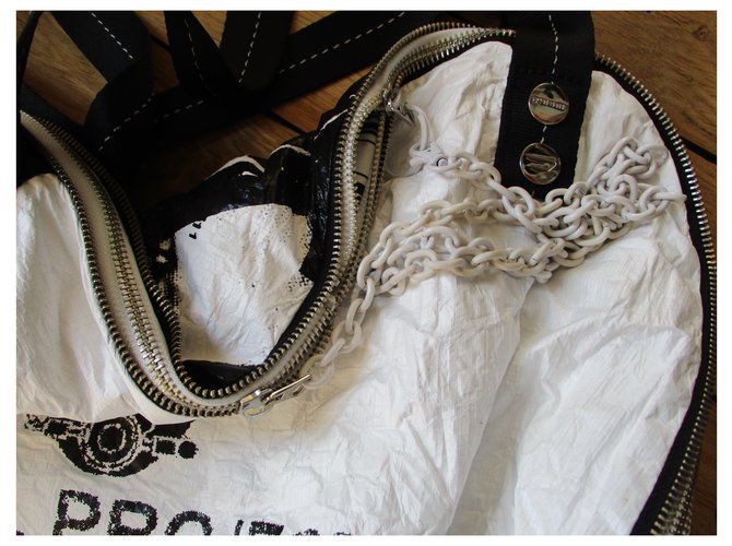 Diesel Tragetasche / Reisetasche, Papiertüte. Weiß - Ansicht 5