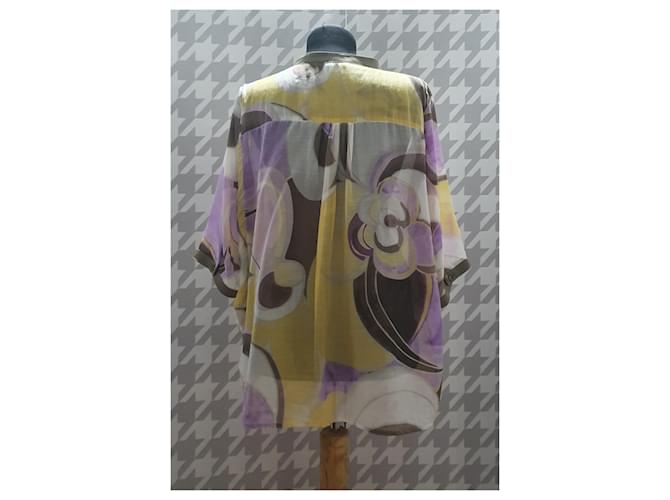 Camicia Basler in cotone e seta trasparente Multicolore - vista 3