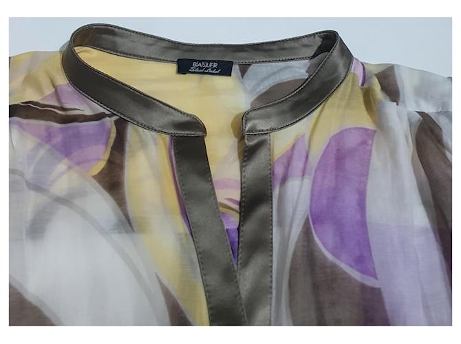 Camicia Basler in cotone e seta trasparente Multicolore - vista 4