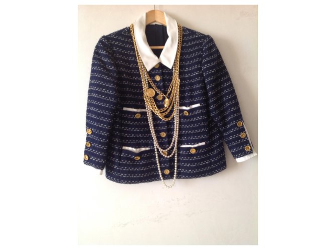 Chanel Jacken Marineblau - Ansicht 2