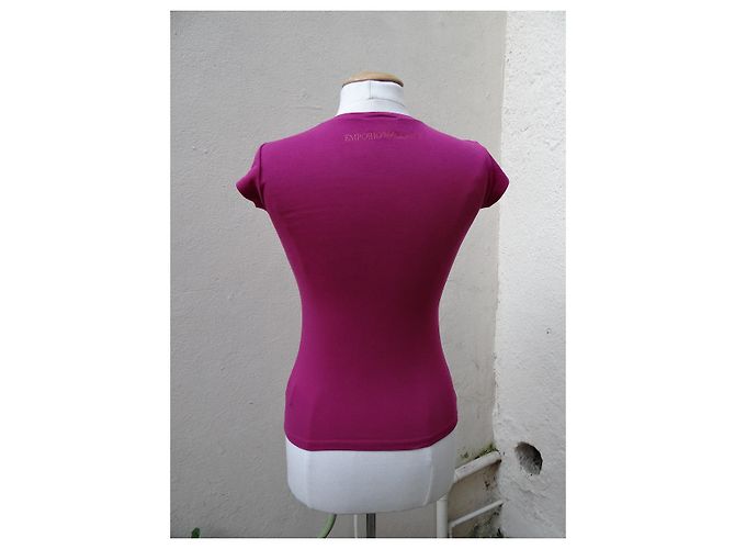 Camiseta Emporio Armani Rosa de Algodão - vista 4
