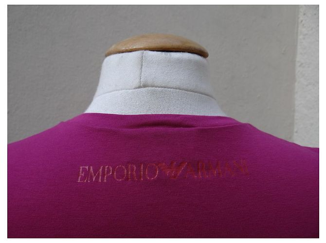 Camiseta Emporio Armani Rosa de Algodão - vista 5