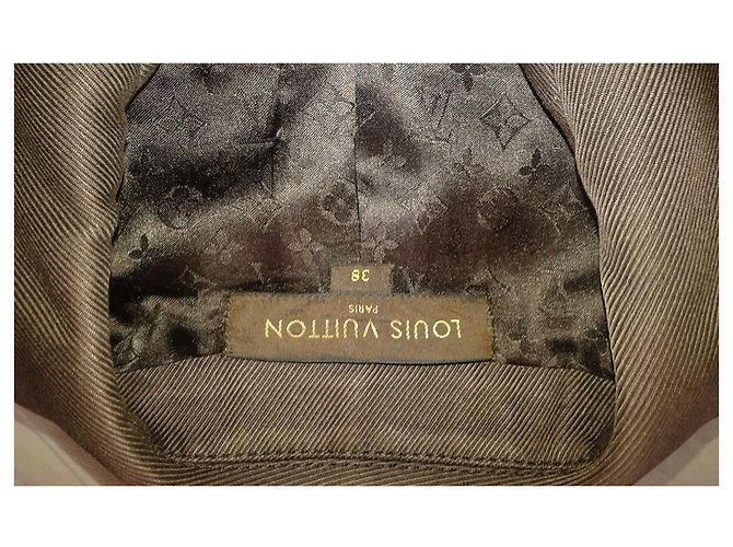 Chaqueta Louis Vuitton Marrón de Algodón Talla 38 Castaño - vista 3