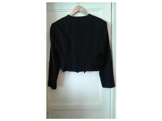Chaqueta de algodón negra Yves Saint Laurent Negro - vista 2