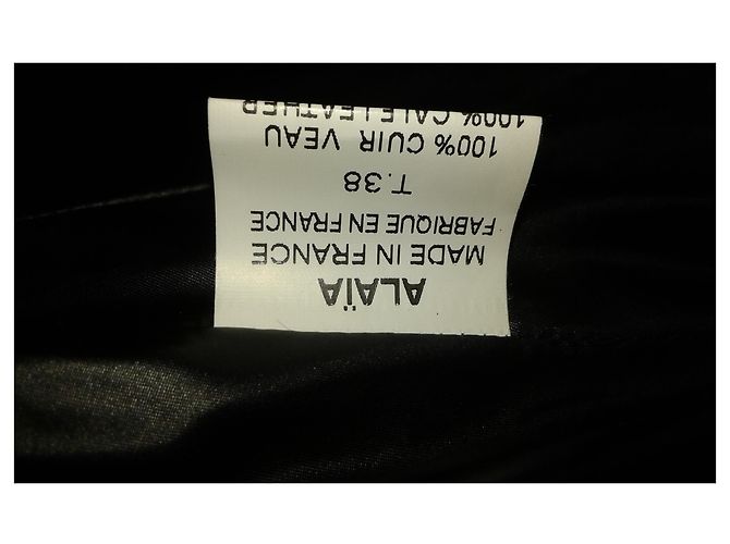 Alaïa Kleid aus rotem Kalbleder Größe 38 - Ansicht 8