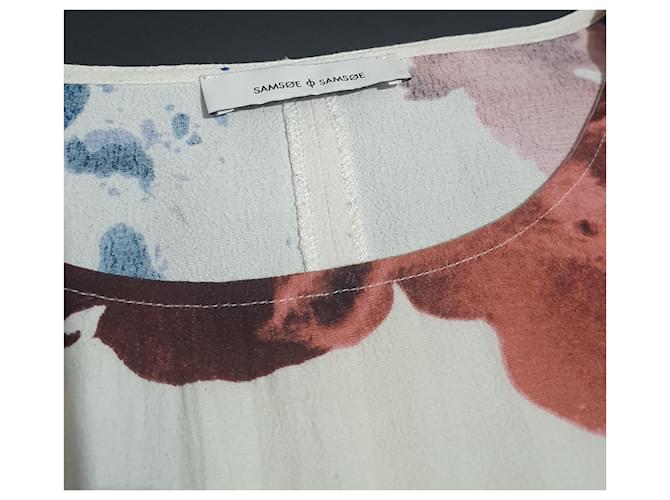 Blusa oversize Samsoe & Samsoe em viscose Multicor - vista 4