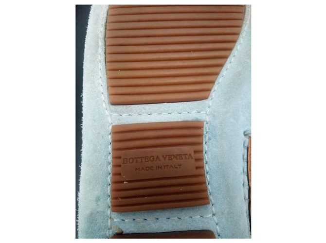 Mocassini Bottega Veneta Blu Camoscio - vista 7