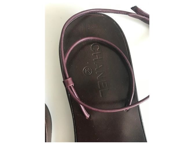 Chanel Camellia Toe Post Thong Sandals Brown - view 12