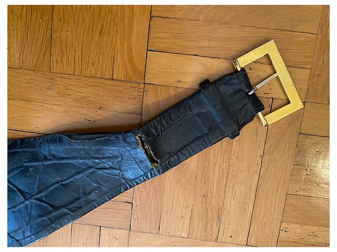 Chanel Korsettgürtel aus gestepptem Leder Schwarz Bunte Kamelien - Ansicht 4