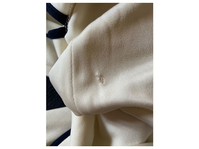 Mono de seda con cuello halter Hermès Blanco roto - vista 7