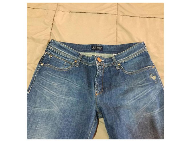Vaqueros Armani Jeans Azules de Algodón y Elastano para Mujer - vista 3