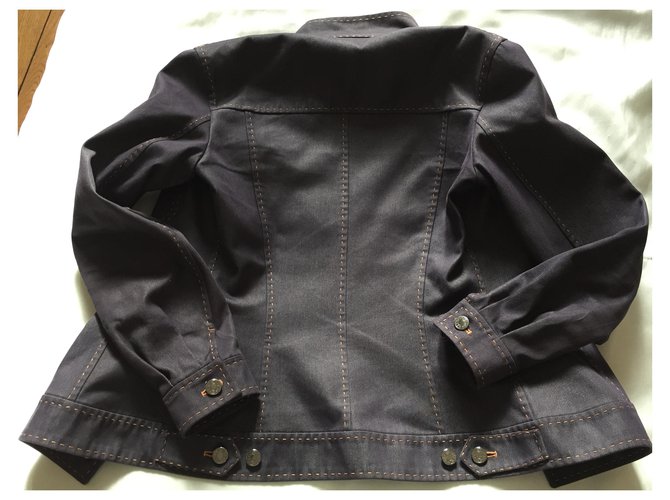 Hermès orange stitched jacket Blue - view 3