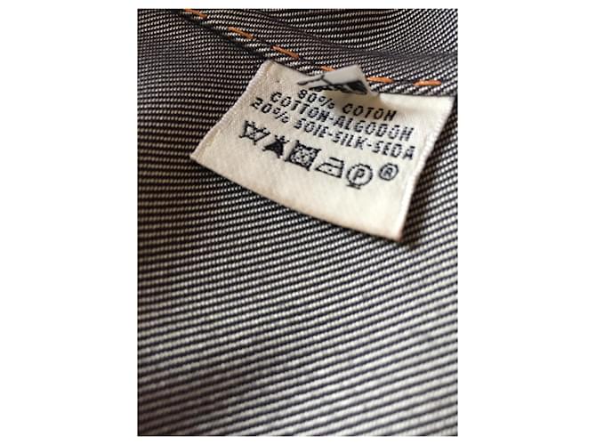 Hermès orange stitched jacket Blue - view 7