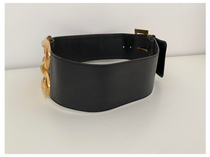 Chanel Belt Black Leather Gold Hardware 80 cm - view 3