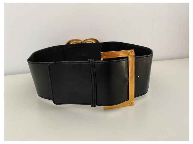 Chanel Belt Black Leather Gold Hardware 80 cm - view 4