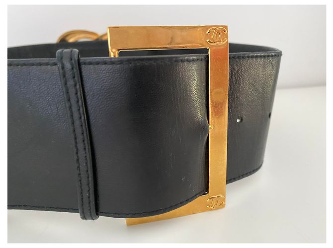 Chanel Belt Black Leather Gold Hardware 80 cm - view 5
