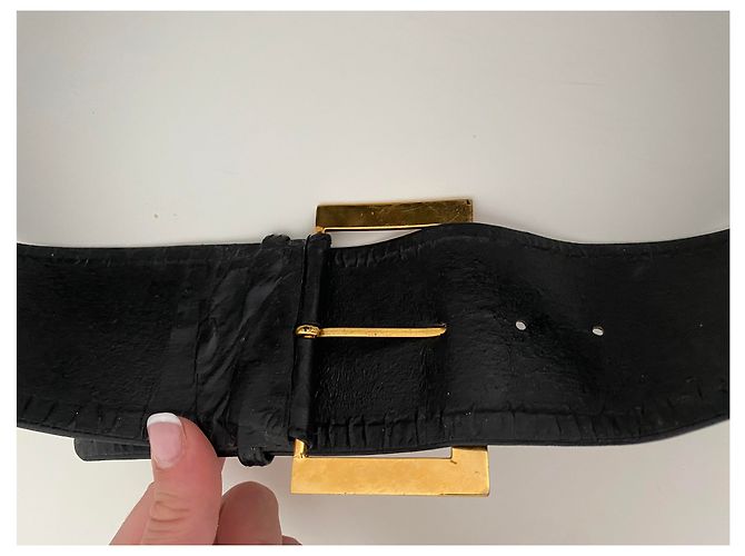 Chanel Belt Black Leather Gold Hardware 80 cm - view 7
