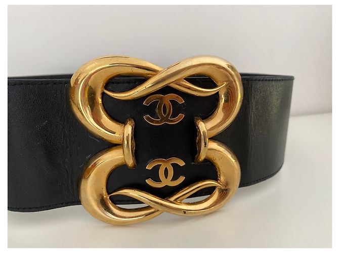 Chanel Belt Black Leather Gold Hardware 80 cm - view 8
