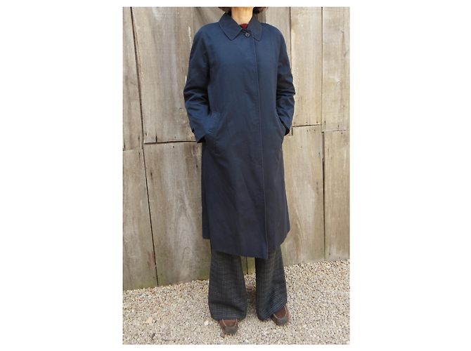 Burberry donna impermeabile vintage t 38 Blu navy - vista 2
