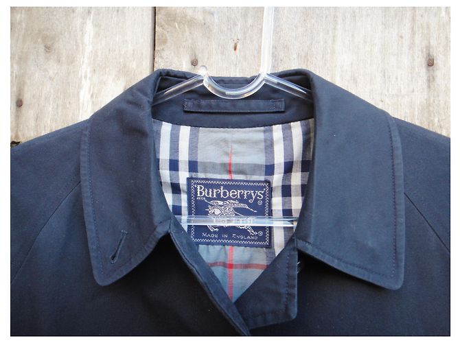 Burberry donna impermeabile vintage t 38 Blu navy - vista 4