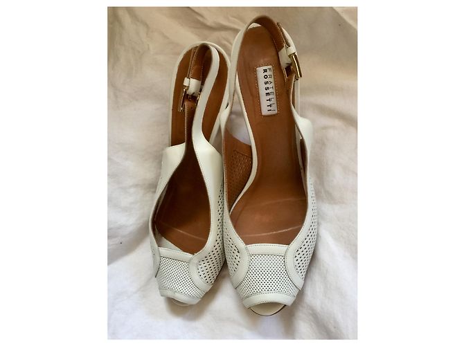 Fratelli Rosseti Slingback in pelle traforata Bianco - vista 2