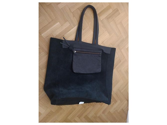 Bolso tote Aridza Bross de piel negra Negro - vista 5