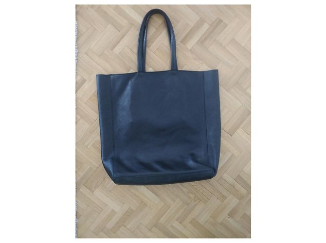 Bolso tote Aridza Bross de piel negra Negro - vista 7