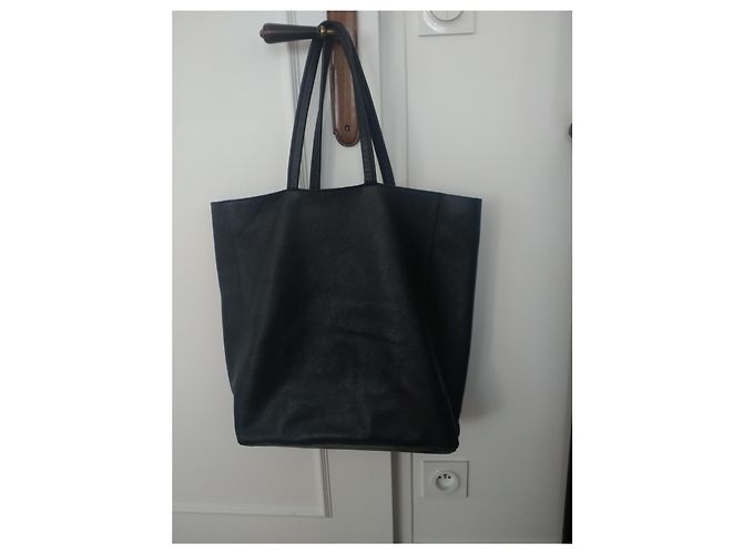 Bolso tote Aridza Bross de piel negra Negro - vista 8
