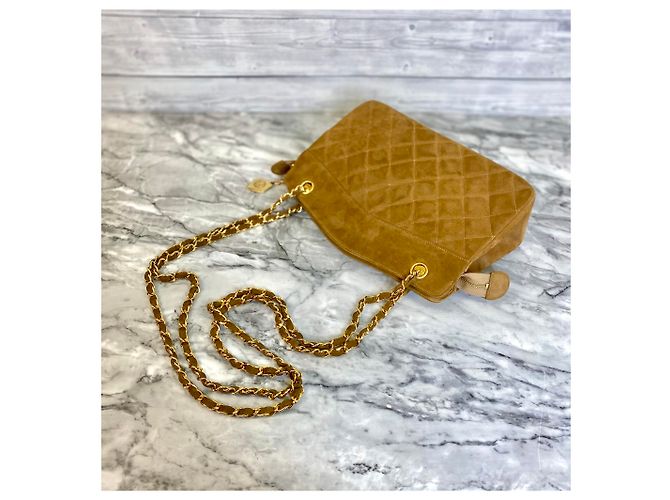 Timeless Superb Chanel bag in Camel suede with golden Caramel - view 5