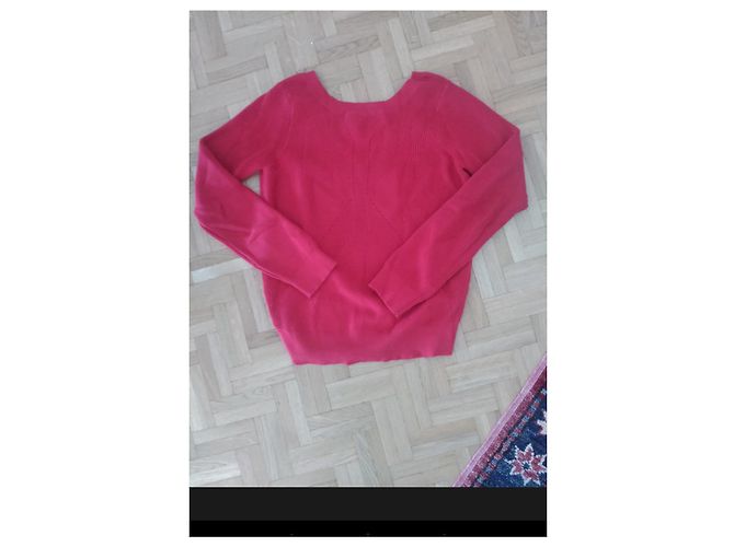 Suéter Zapa de algodón rojo con cuello redondo Roja - vista 5