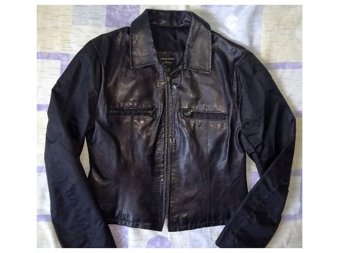 Ventcouvert Chaqueta negra con cremallera corta Negro - vista 5