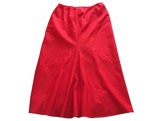 Falda midi roja de lana virgen Peserico - vista 2