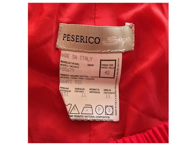Falda midi roja de lana virgen Peserico - vista 4