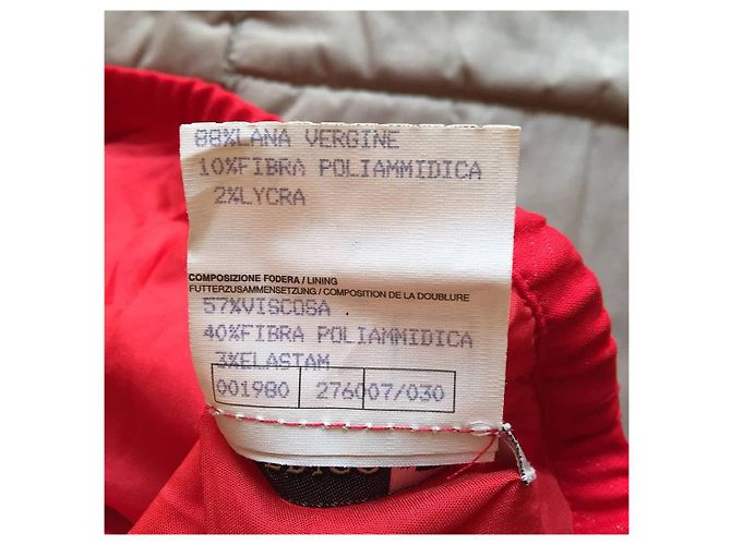 Falda midi roja de lana virgen Peserico - vista 5