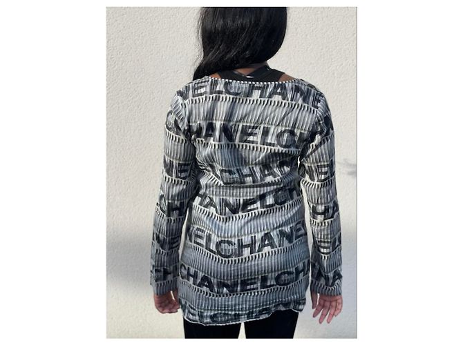 Túnica Chanel de algodón gris - vista 7