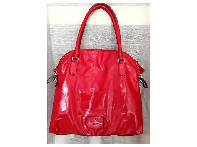 Borsa Valentino Garavani Lacca Bow in vernice rossa Rosso - vista 4