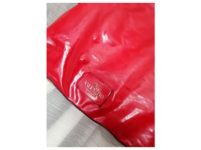 Borsa Valentino Garavani Lacca Bow in vernice rossa Rosso - vista 6