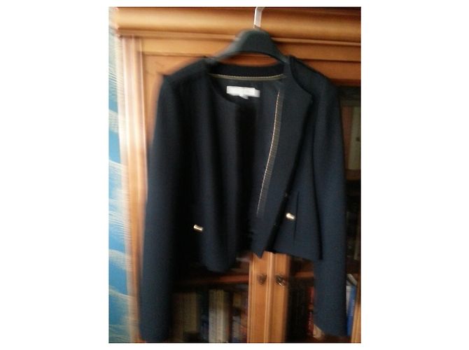 Gerard Darel Rockanzug aus schwarzer Wolle - Ansicht 6