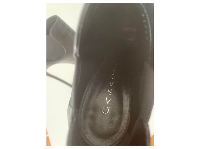 Stivaletti Casadei in pelle nera 38.5 Nero - vista 6