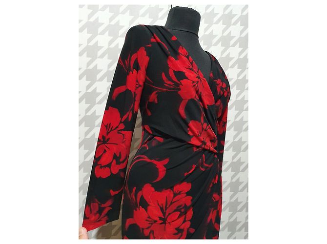 Abito Ralph Lauren Nero Rosso Multicolore - vista 2