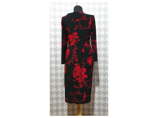 Abito Ralph Lauren Nero Rosso Multicolore - vista 3