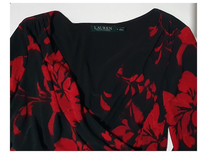 Abito Ralph Lauren Nero Rosso Multicolore - vista 4