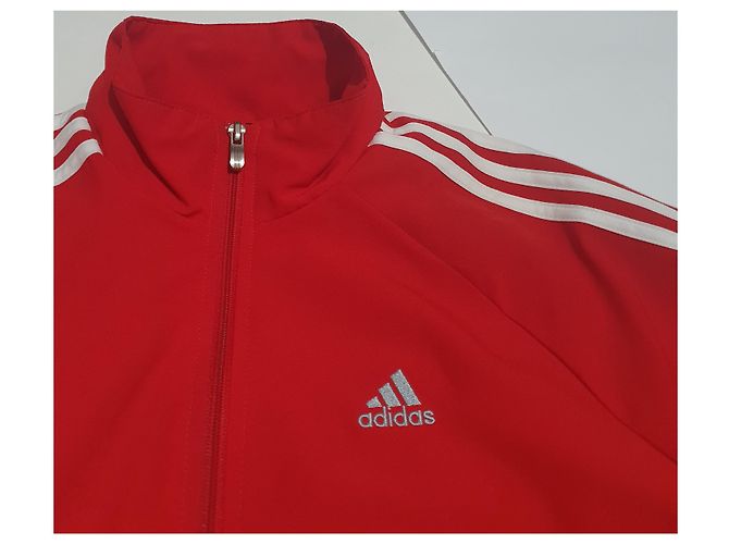 Adidas Trainingsjacke Rot Weiß - Ansicht 3