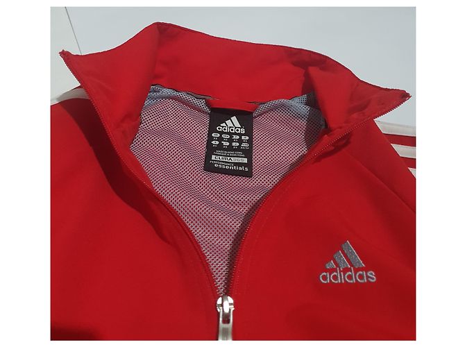 Adidas Trainingsjacke Rot Weiß - Ansicht 5