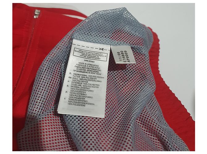Adidas Trainingsjacke Rot Weiß - Ansicht 6