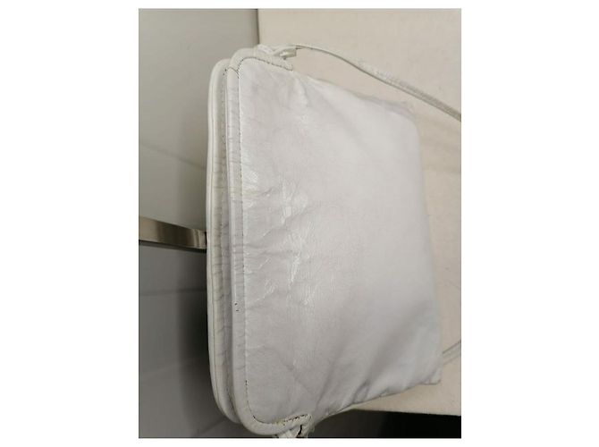 Fendi Vintage gewebte Leder Umhängetasche Weiß - Ansicht 9