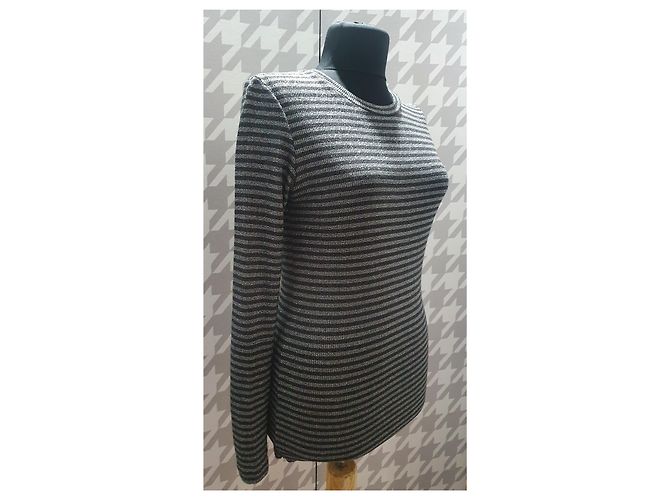 Camicetta a righe argentate Mads Norgaard Argento Grigio - vista 2