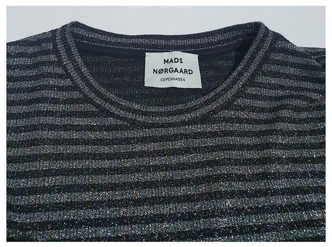 Camicetta a righe argentate Mads Norgaard Argento Grigio - vista 4