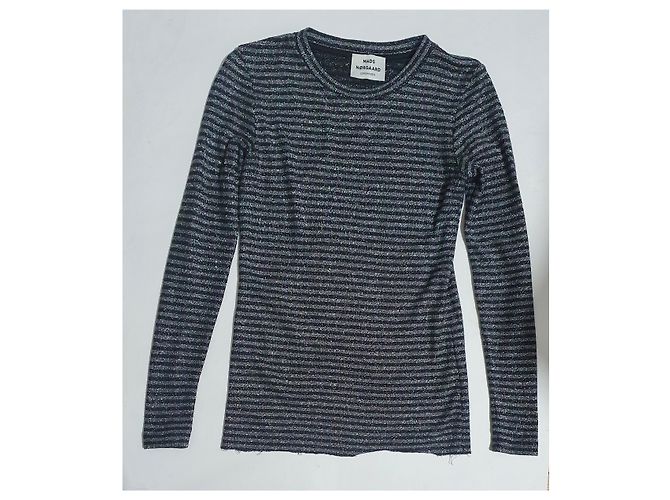 Camicetta a righe argentate Mads Norgaard Argento Grigio - vista 5